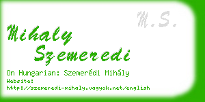 mihaly szemeredi business card