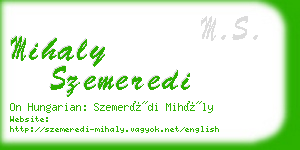 mihaly szemeredi business card